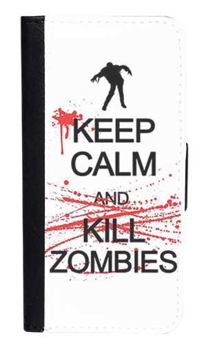 Keep Calm Kill Zombies [Bi fold Series]   [iPhone 6 (4.7) Bi fold Black Case]