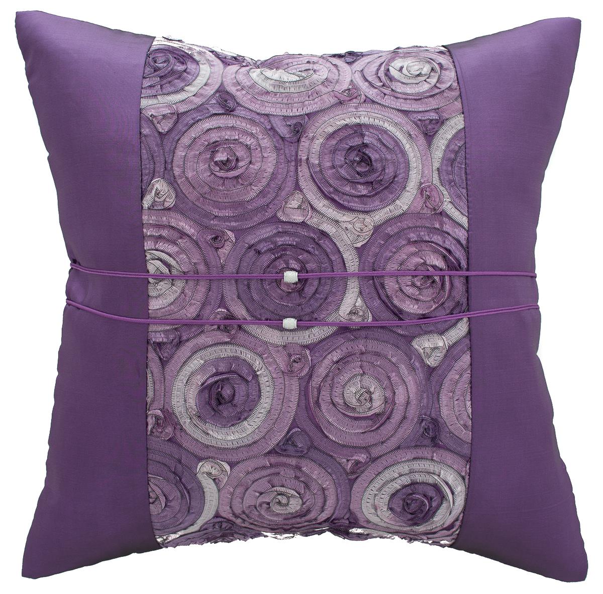 Avarada Striped Floral Bouquet Throw Pillow Cover Decorative Sofa Couch Cushion Cover Zippered 16x16 Inch (40x40 cm) Grey