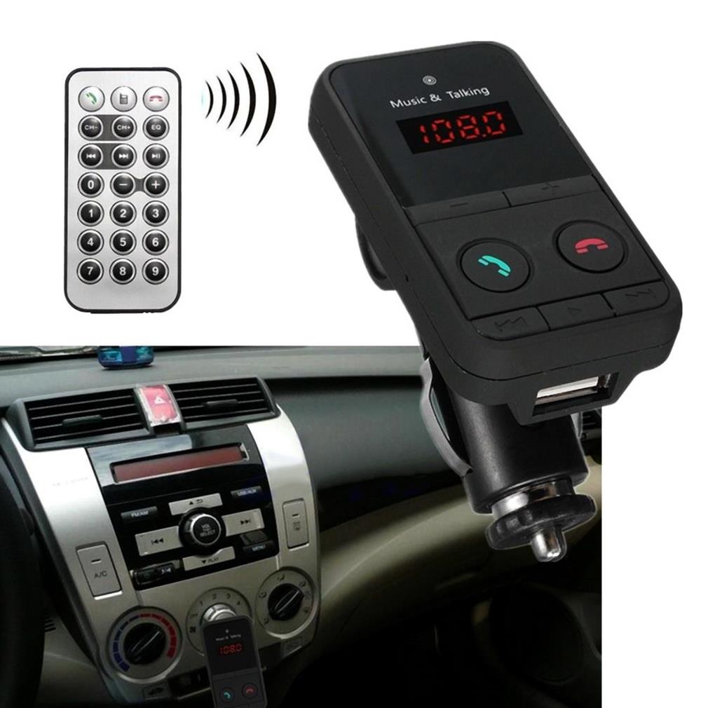 Handsfree Car Wireless  Player Bluetooth FM Transmitter USB SD Mic Remote FF