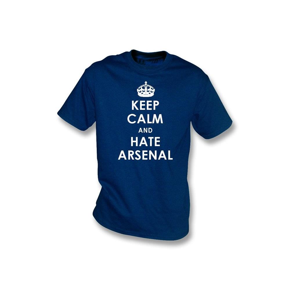 Mens Keep Calm And Hate Arsenal T shirt (Spurs)