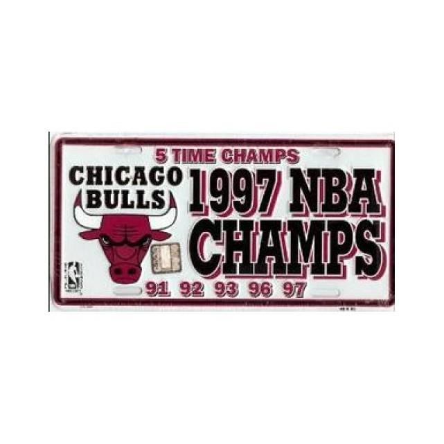 Chicago Bulls 5 Time NBA Champs License Plate