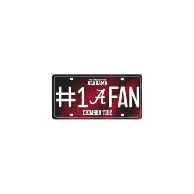 Alabama Crimson Tide #1 Fan Metal License Plate