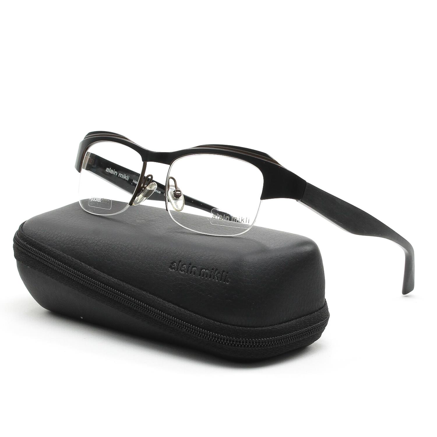 Alain Mikli AL 1041 Womens Eyeglasses Black Frame Clear Demo Prescription Lenses