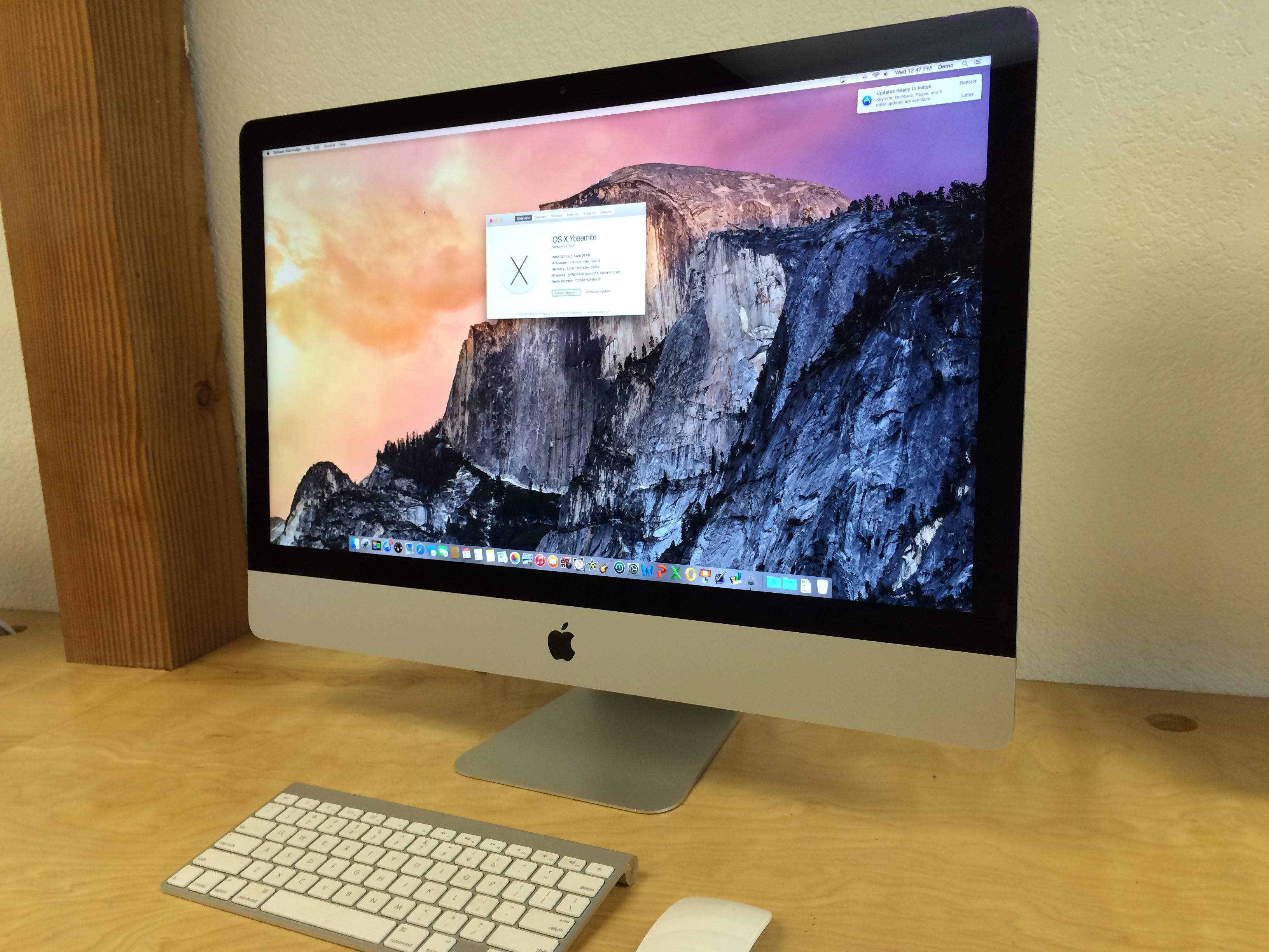 Refurbished Apple Late 2012 27" iMac 3.4GHz i7/8GB/1TB Fusion/GTX 680 2GB VRAM/OS X MD096LL/A CTO