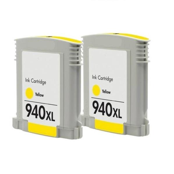 Superb Choice® Remanufactured ink Cartridge for HP 940XL & 940 use in HP Officejet pro 8000, All in One 8500 & Premier   Pack of 2 Yellow