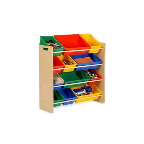 HONEY CAN DO SRT 01602 Kids Toy Organizer and Storage Bins, Natural/Primary