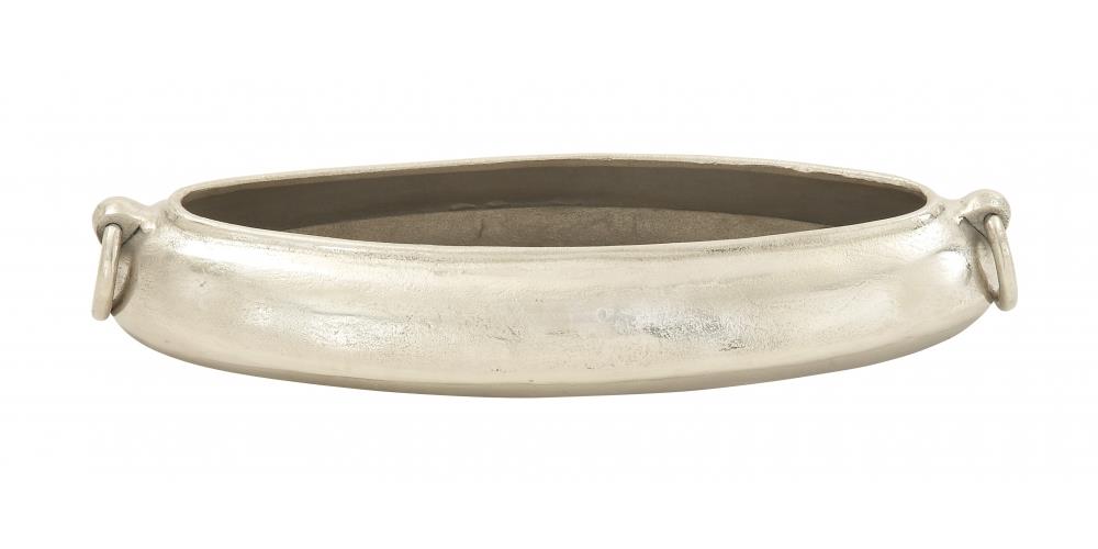 BENZARA 27587 Simple Aluminum Elongated Bowl