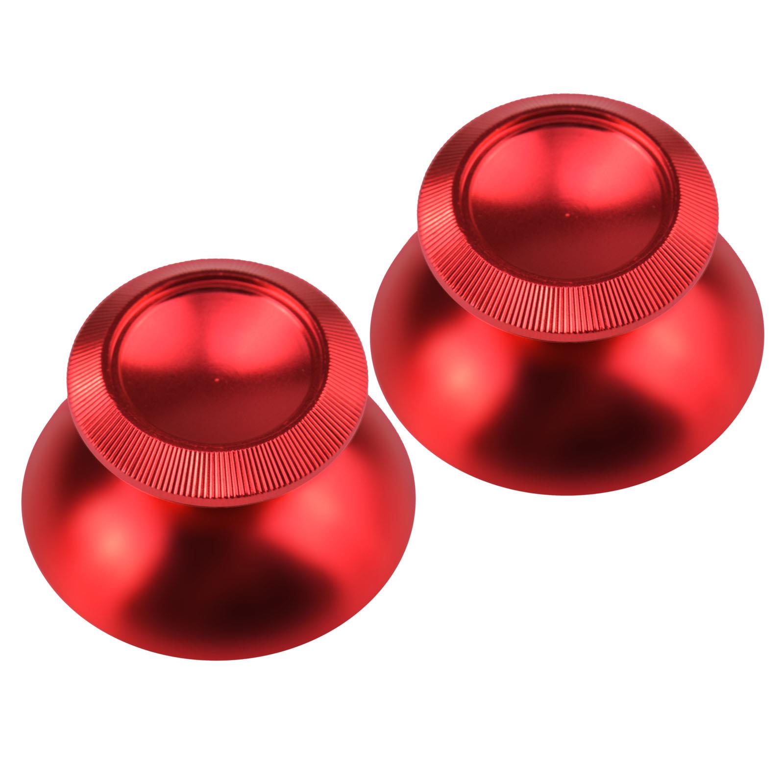 Aluminum Alloy Metallic Metal Analog Thumbstick for PS4 Dualshock 4 Red