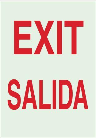 Exit Sign, Brady, 90748, 14"Hx10"W