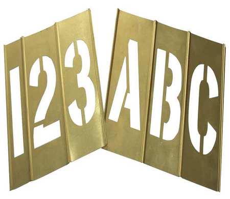 20Y504 STENCIL NUMB & LTR KIT 6 In BRASS, 92PCS