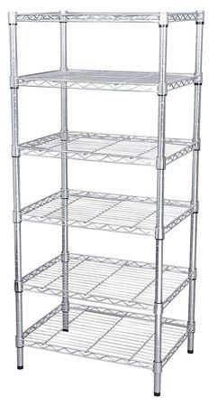 Wire Shelving Unit, Silver , 32V409