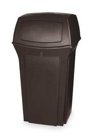 RUBBERMAID FG843088BRN Trash Can, 35 gal., Brown