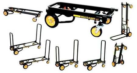 MULTI CART Cart RT8 8 Way Convertible Cart, 38 3/4 In H, Black