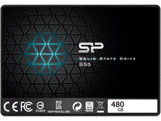 Silicon Power Slim S55 2.5 inch 480GB SATA III 3D TLC Internal Solid State Drive (SSD) SP480GBSS3S55S25AE