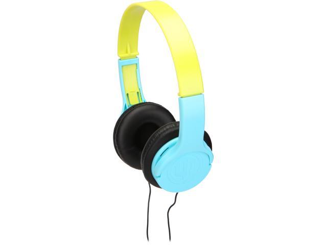 Wicked Audio Rad Rascal Wired Kid Safe Headphones - Sky Blue/Slime