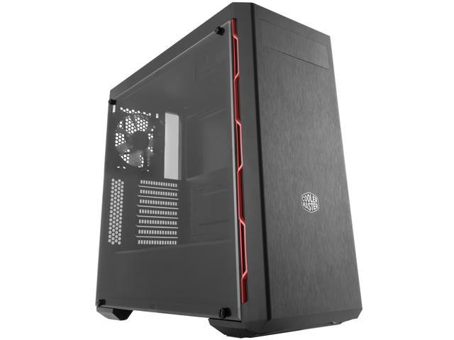 Cooler Master MasterBox MB600L ATX Mid-Tower, Red Side Trim, Acrylic Side Panel