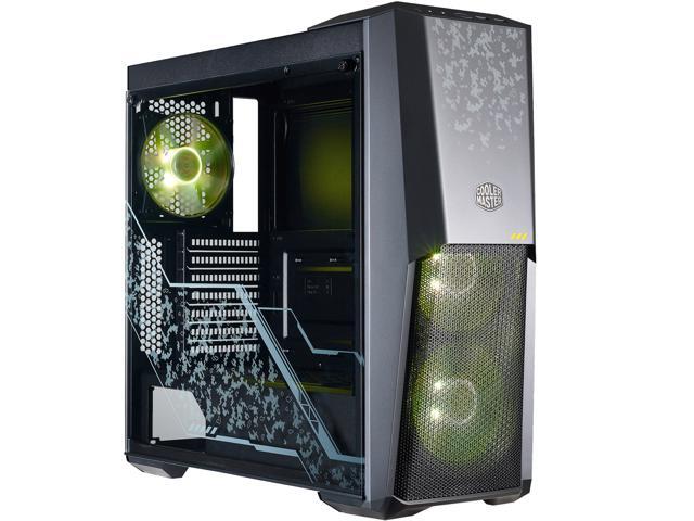 Cooler Master MasterBoxMB500 TUF ATX Mid-Tower Case w/ Two RGB Fans and Tempered Glass Side Window, Gaming Alliance Edition