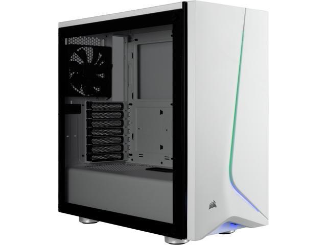 Corsair Carbide Series SPEC-06 RGB White Steel / Plastic / Tempered Glass ATX Mid Tower Computer Case