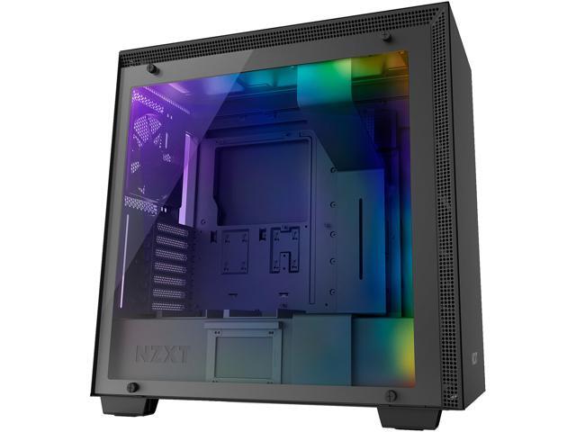 NZXT H700i ATX Mid-Tower Smart PC Gaming Case w/ RGB and Fan Control, Tempered Glass Panel - Black