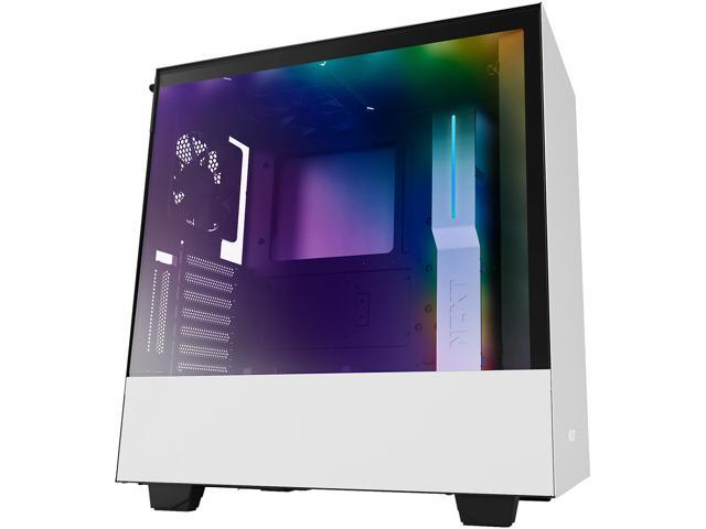 NZXT H500i ATX Mid-Tower PC Gaming Case, RGB Lighting and Fan Control, CAM-Powered Smart Device, Tempered Glass Panel, White