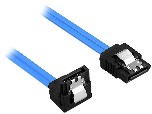 Rosewill 12 inch 90 Degree Right Angle SATA III 6.0 Gbps SATA Cable, Blue