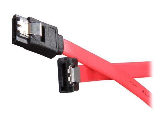 Rosewill RCAB-11051 - 24 inch Flat Red SATA III Cable with Locking Latch - Supports 6 Gbps, 3 Gbps, and 1.5 Gbps Transfer Rates