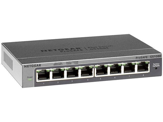 NETGEAR 8-Port Gigabit Ethernet Smart Managed Plus Switch, ProSAFE Lifetime Protection