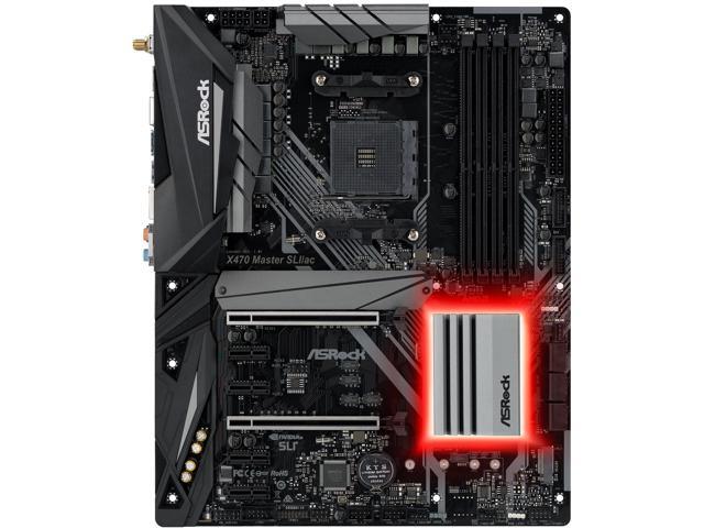 ASRock X470 Master SLI/AC AM4 AMD Promontory X470 SATA 6Gb/s USB 3.1 HDMI ATX AMD Motherboard