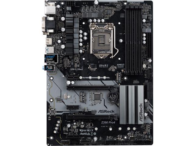 ASRock Z390 Pro4 LGA 1151 (300 Series) Intel Z390 HDMI SATA 6Gb/s USB 3.1 ATX Intel Motherboard