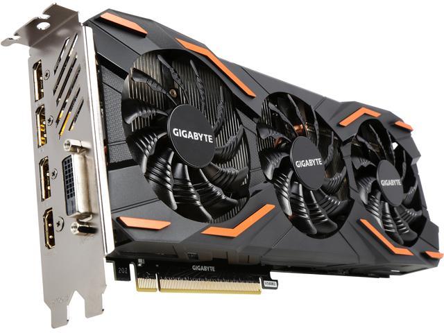 GIGABYTE GeForce GTX 1080 DirectX 12 8GB 256-Bit GDDR5X PCI Express 3.0 x16 SLI Support ATX Video Card, GV-N1080WF3OC-8GD