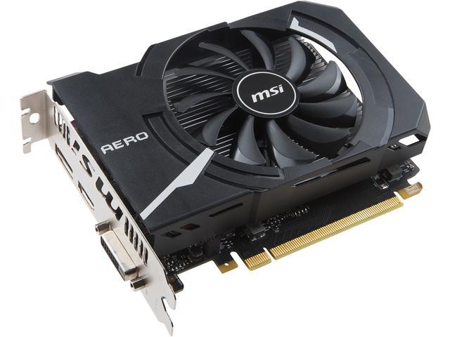 MSI GeForce GTX 1050 Ti DirectX 12 AERO ITX OC 4GB 128-Bit GDDR5 PCI Express 3.0 x16 HDCP Ready Video Card