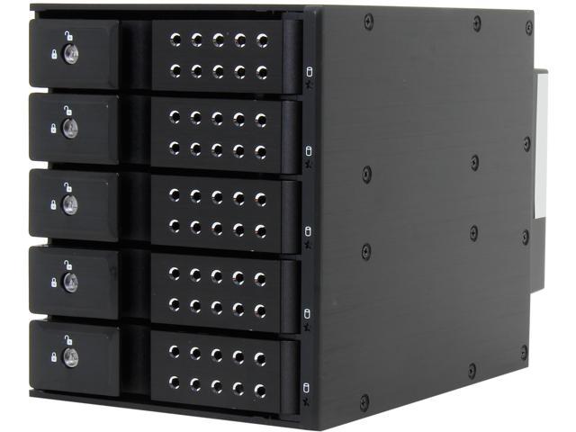 iStarUSA BPN-DE350SS-BLACK 3x5.25 inch to 5x3.5 inch SAS/SATA 6.0 Gb/s Trayless Hot-Swap Cage