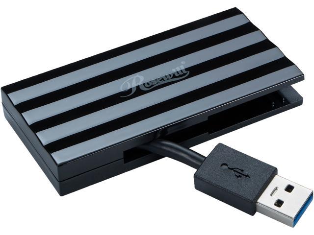 Rosewill RHB-320B USB 3.0 Hub / USB 3.0 Mini Hub w/ 4 Ports and Built-in Cable