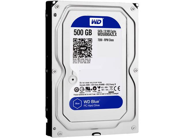 Refurbished: WD Blue 500GB 7200 RPM 32MB SATA 6.0Gb/s 3.5 inch Hard Drive