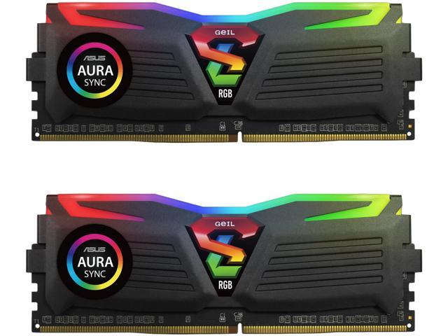 GeIL SUPER LUCE RGB SYNC 16GB (2 x 8GB) DDR4 3000 (PC4 24000) Desktop Memory, GLS416GB3000C16ADC