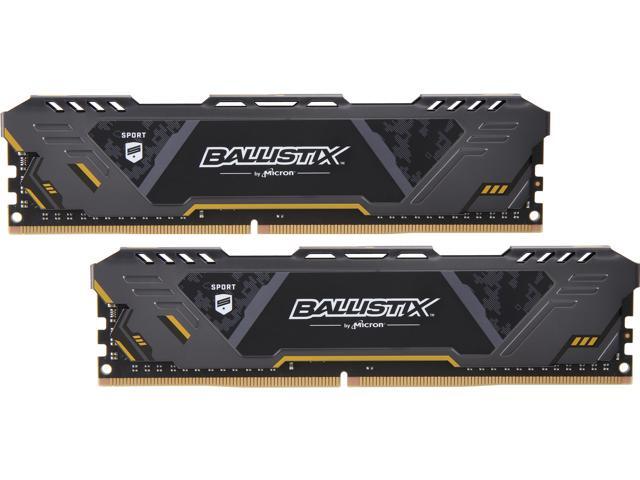 Ballistix Sport AT 16GB (2 x 8GB) DDR4 3200 (PC4 25600) Desktop Memory, Model BLS2K8G4D32AESTK