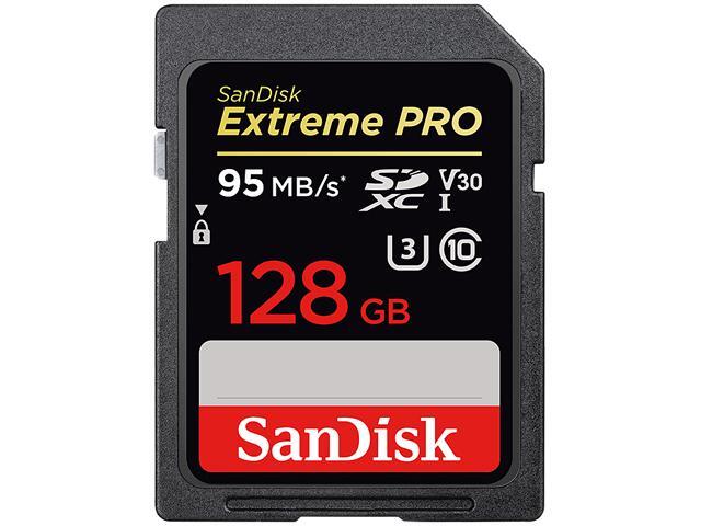 SanDisk 128GB Extreme Pro SDXC UHS-I/U3 Class 10 Memory Card, Speed Up to 95MB/s