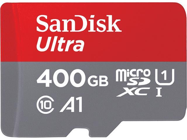 SanDisk 400GB Ultra (98MB/s +) microSDXC A1 UHS-I/U1 Class 10 Memory Card w/ Adapter