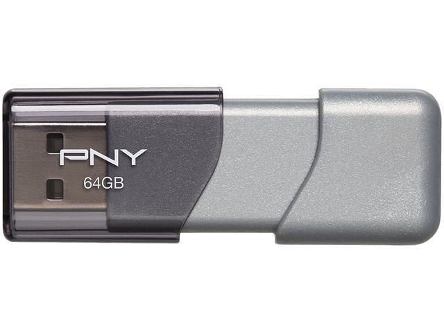 PNY 64GB Turbo USB 3.0 Flash Drive, Silver
