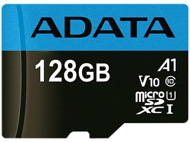 ADATA 128GB Premier microSDXC UHS-I / Class 10 V10 A1 Memory Card with SD Adapter, Speed Up to 85MB/s (AUSDX128GUICL10A1-RA1)