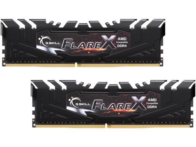 G.SKILL Flare X (for AMD) 16GB (2 x 8GB) DDR4 2400 (PC4 19200) AMD X370 / B350 / A320 Desktop Memory Model F4-2400C16D-16GFX