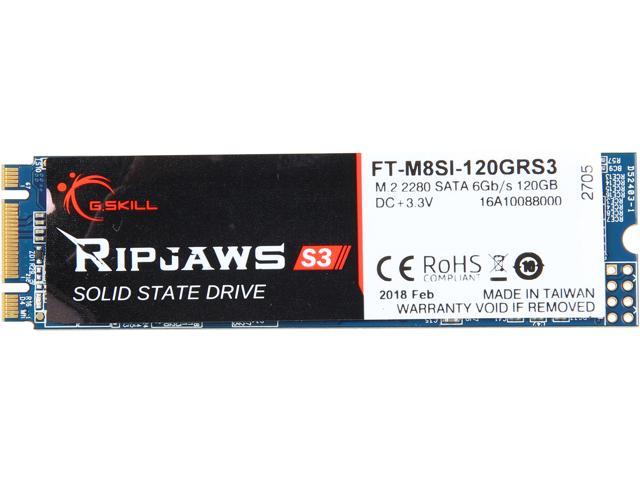 G.SKILL Ripjaws S3 M.2 2280 120GB SATA III TLC Internal Solid State Drive (SSD) FT-M8SI-120GRS3