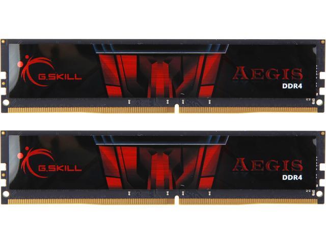 G.SKILL Aegis 32GB (2 x 16GB) DDR4 2666 (PC4 21300) Desktop Memory, Model F4-2666C19D-32GIS