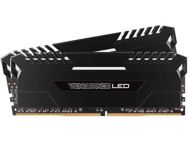 CORSAIR Vengeance LED 16GB (2 x 8GB) DDR4 2666 (PC4 21300) Desktop Memory, Model CMU16GX4M2A2666C16