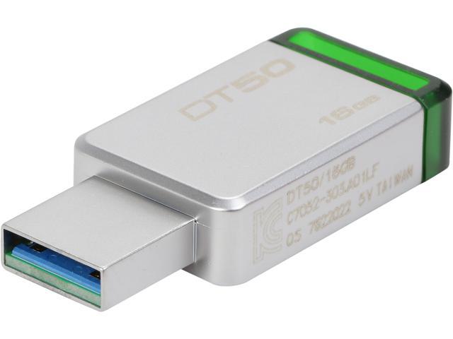 (3x): Kingston 16GB DataTraveler 50 USB 3.0 Flash Drive, Speed Up to 110MB/s (DT50/16GB)