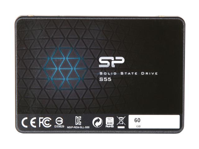 Silicon Power Slim S55 2.5 inch 60GB SATA III 3D TLC Internal Solid State Drive (SSD) SU060GBSS3S55S25NE