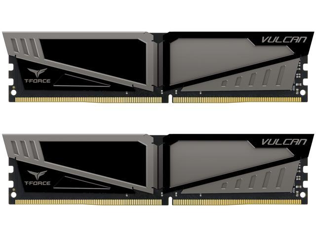 Team T-Force Vulcan 32GB (2 x 16GB) 288-Pin DDR4 SDRAM DDR4 2400 (PC4 19200) Desktop Memory, TLGD432G2400HC15BDC01