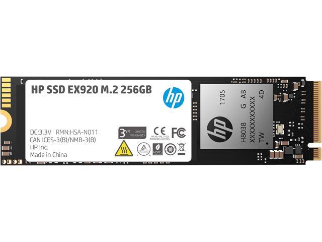 HP EX920 M.2 256GB PCIe 3.0 x4 NVMe 3D TLC NAND Internal Solid State Drive