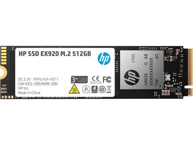 HP EX920 M.2 512GB PCIe 3.0 x4 NVMe 3D TLC NAND Internal Solid State Drive