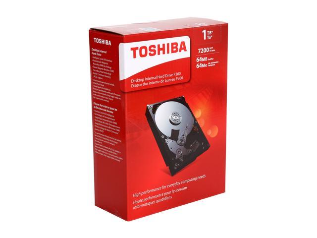 Toshiba P300 1TB Desktop PC Internal Hard Drive 7200 RPM SATA 6Gb/s 64 MB Cache 3.5 inch - HDWD110XZSTA (RETAIL PACKAGE)